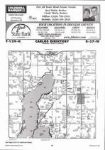 Carlos Township, Lake Miltona, Laura Lake, Directory Map, Douglas County 2006